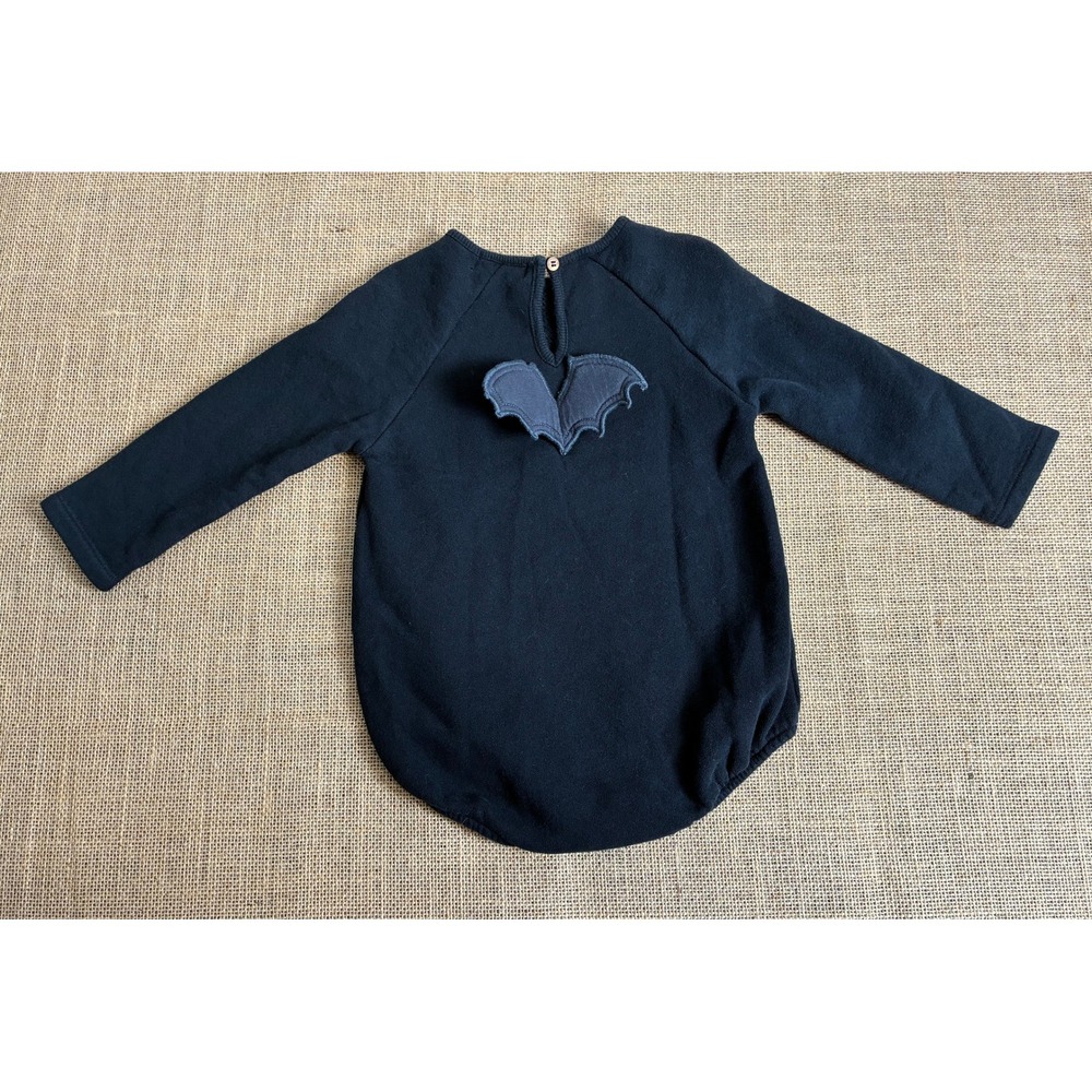 Zara Baby Black Bat Wing Romper Long Sleeve Halloween Spooky 9-12 Months